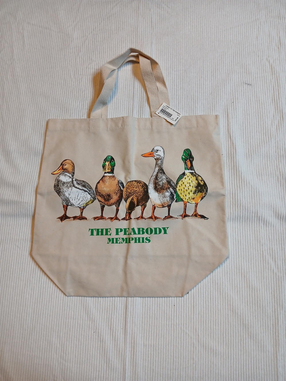 Vintage Lansky At The Peabody Memphis Canvas Duck Butts Tote Bag New With Tags!